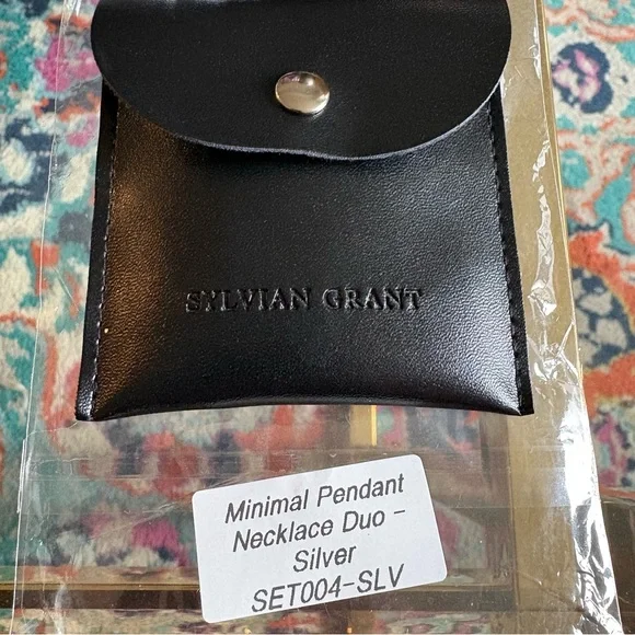NEW Sylvian Grant minimal pendant necklace duo - Picture 8 of 9